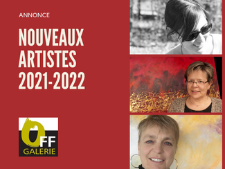 ARRIVEE DE 3 NOUVEAUX ARTISTES